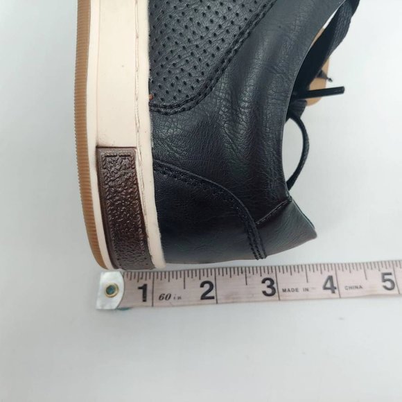 Vostey Milan Mens Sneakers‎ Black B81Q16A Low Top Lace Up 7M New - Picture 8 of 11